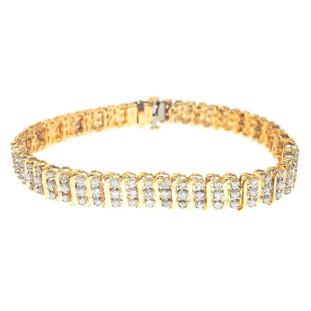 10K Yellow Gold 2.00ct Diamond Bracelet 