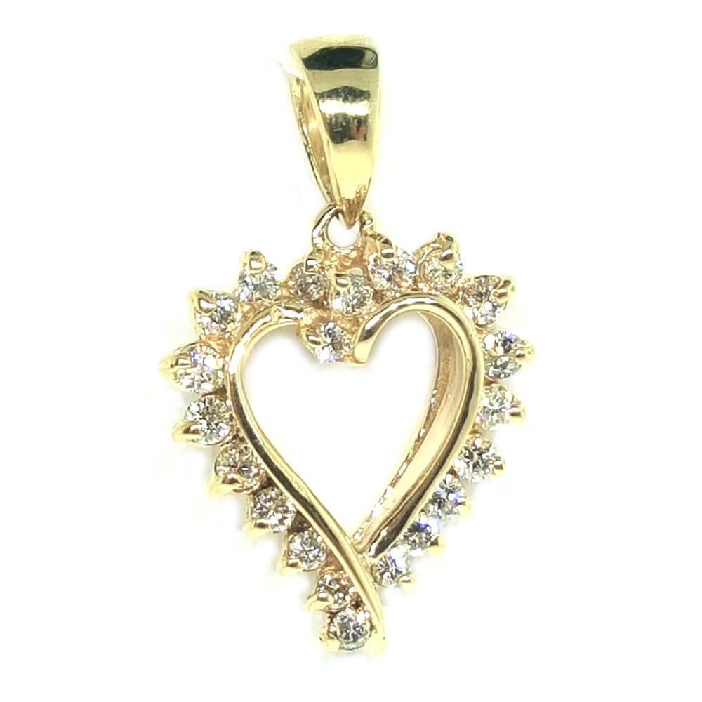 Aggregate 148+ diamond heart necklace 14k gold - songngunhatanh.edu.vn